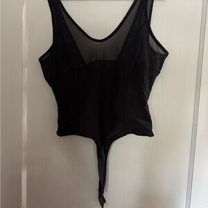 Forever 21 Black Mesh Bodysuit